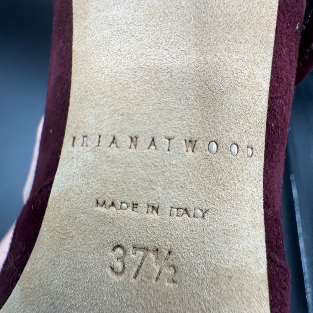Brian Atwood Burgundy Suede Heels